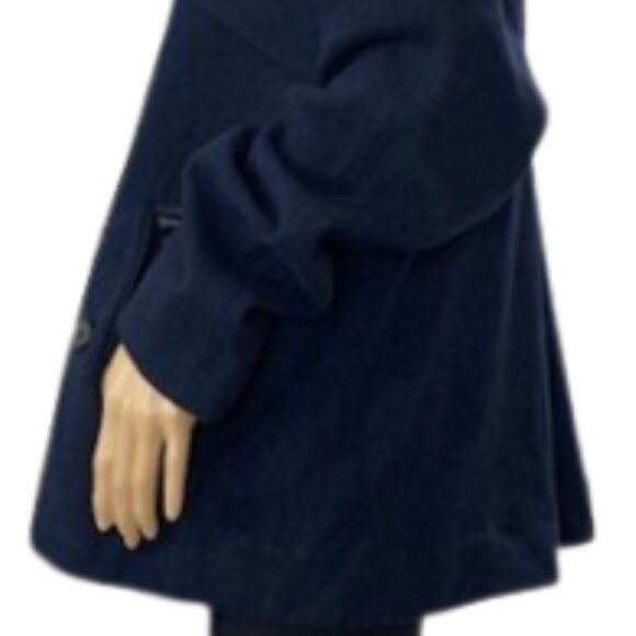 Abercrombie & Fitch Navy Blue Wool Blend Coat - Picture 3 of 7